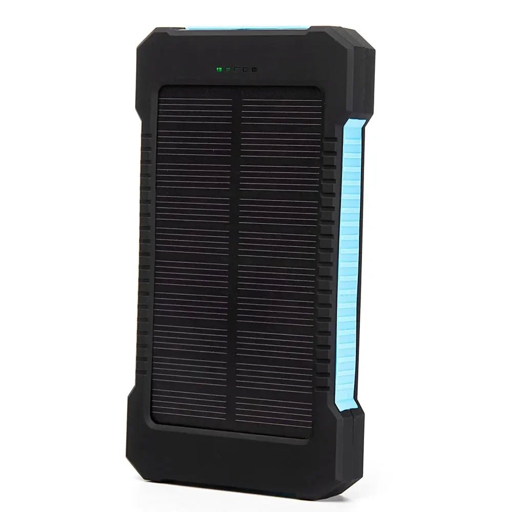 20000mah Portable Solar Power Bank Waterproof External Battery Backup Powerbank 20000 mah Phone Battery Charger LED Pover Bank - Golden High-Tech
