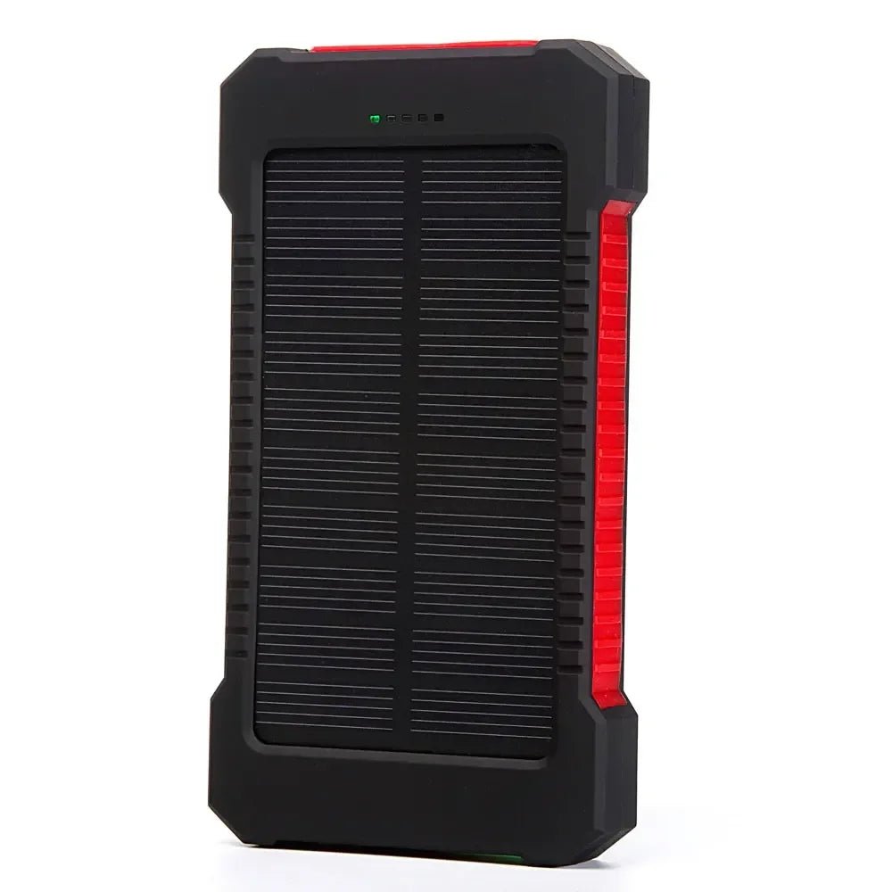 20000mah Portable Solar Power Bank Waterproof External Battery Backup Powerbank 20000 mah Phone Battery Charger LED Pover Bank - Golden High-Tech