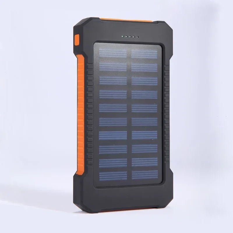 20000mah Portable Solar Power Bank Waterproof External Battery Backup Powerbank 20000 mah Phone Battery Charger LED Pover Bank - Golden High-Tech