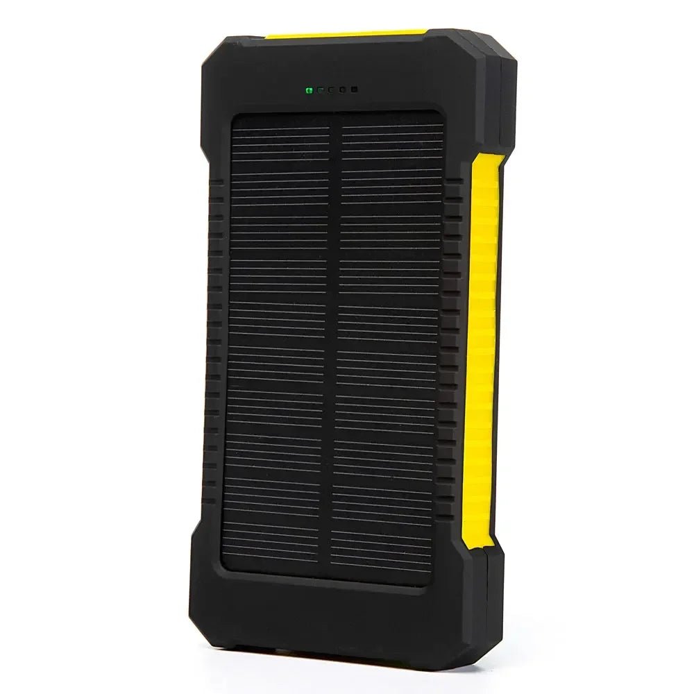 20000mah Portable Solar Power Bank Waterproof External Battery Backup Powerbank 20000 mah Phone Battery Charger LED Pover Bank - Golden High-Tech