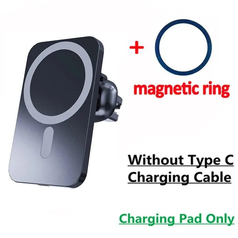 30W Magnetic Car Wireless Charger For iPhone 15 14 13 12 Pro Max Mini Macsafe Car Phone Holder Stand Mount Fast Charging Station - Golden High-Tech