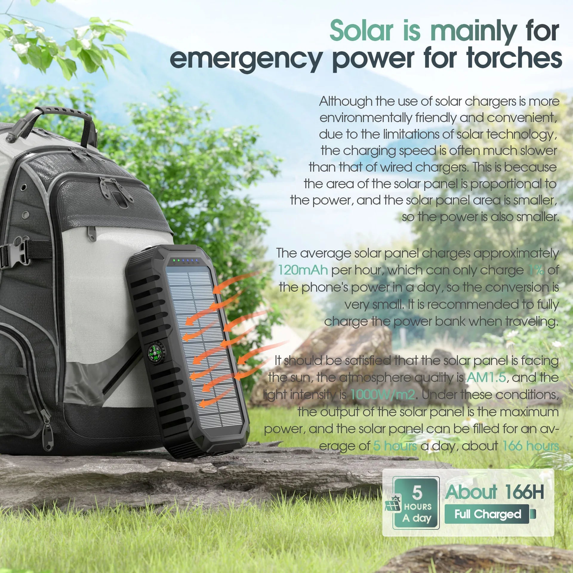 40000mAh Solar Power Bank with Hand Crank Portable 22.5W Fast Charger Built-in Cable External Battery for Phones Camping Outdoor - Golden High-Tech
