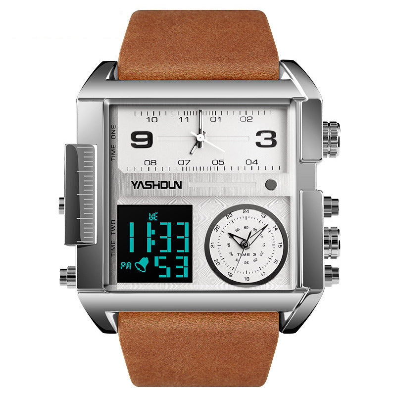 Men’s Multifunctional Sports Watch – Large Dial, Dual Display, Waterproof Digital Watch