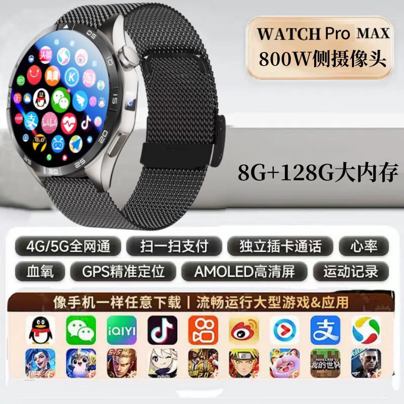 Smart Watch 4 Cellular – NFC, moniteur de fréquence cardiaque, caméra unique, téléchargement de jeux et d'applications