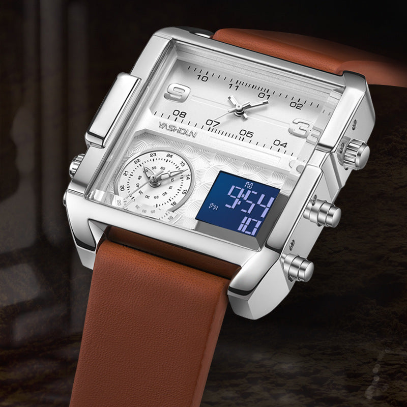 Men’s Multifunctional Sports Watch – Large Dial, Dual Display, Waterproof Digital Watch