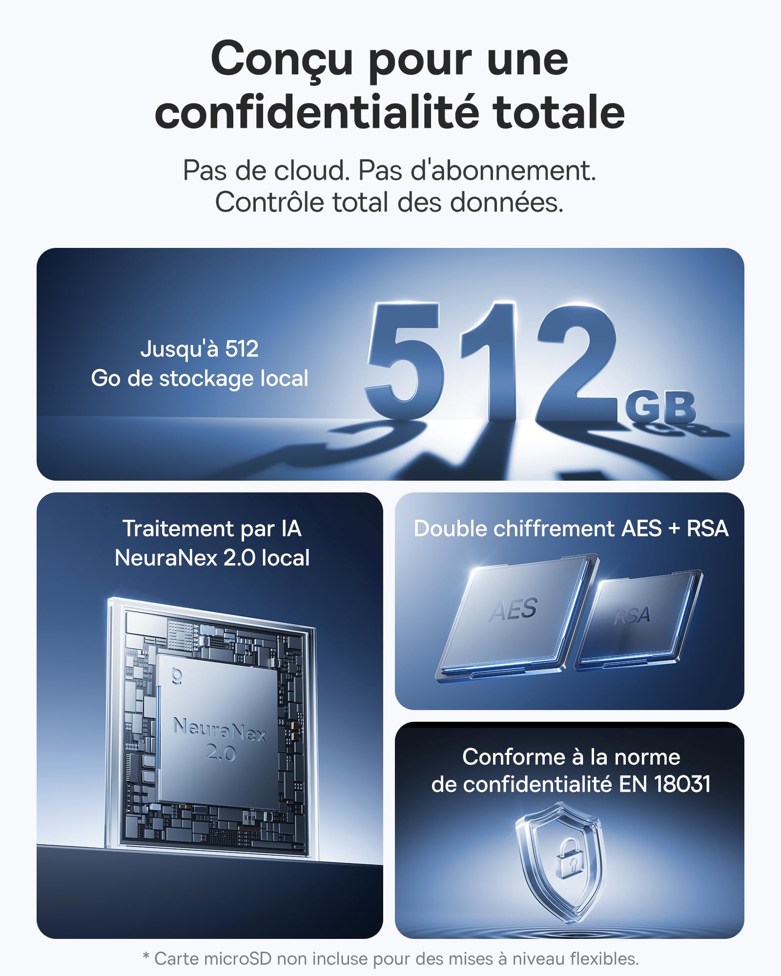 Baseus X1 Pro Caméra Extérieure IA 300°
