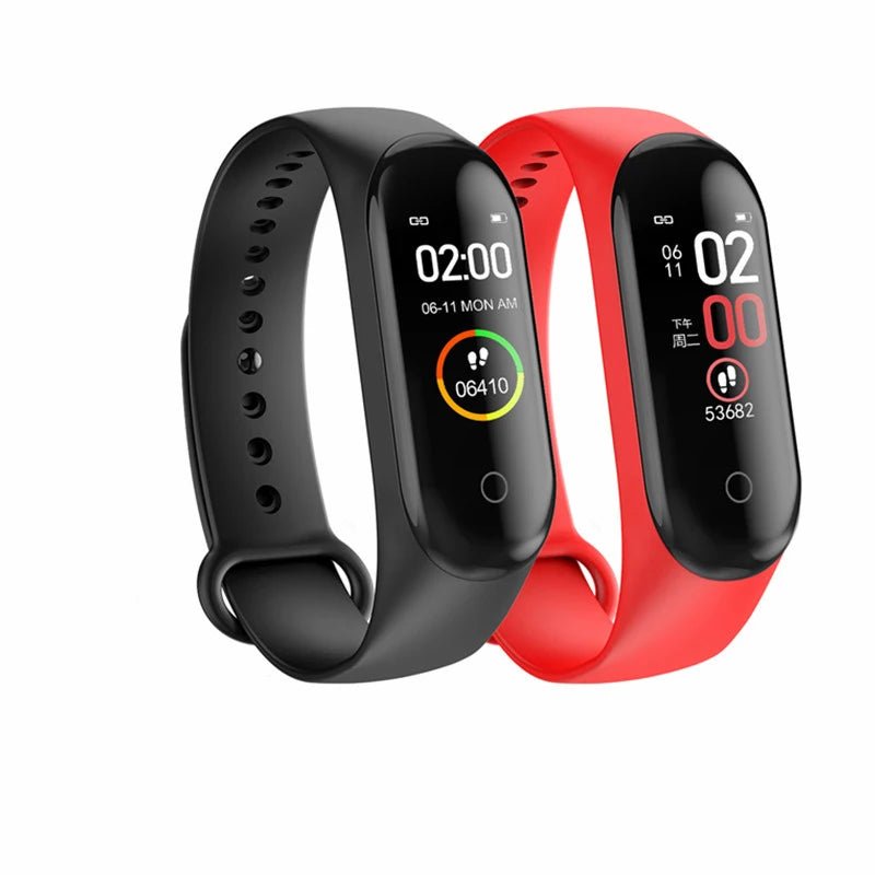 Bracelet intelligent sport M4 étanche montre intelligente intelligente électronique Bracelet intelligent podomètre Fitness Tracker tensiomètre - Golden High-Tech