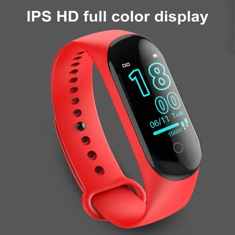 Bracelet intelligent sport M4 étanche montre intelligente intelligente électronique Bracelet intelligent podomètre Fitness Tracker tensiomètre - Golden High-Tech
