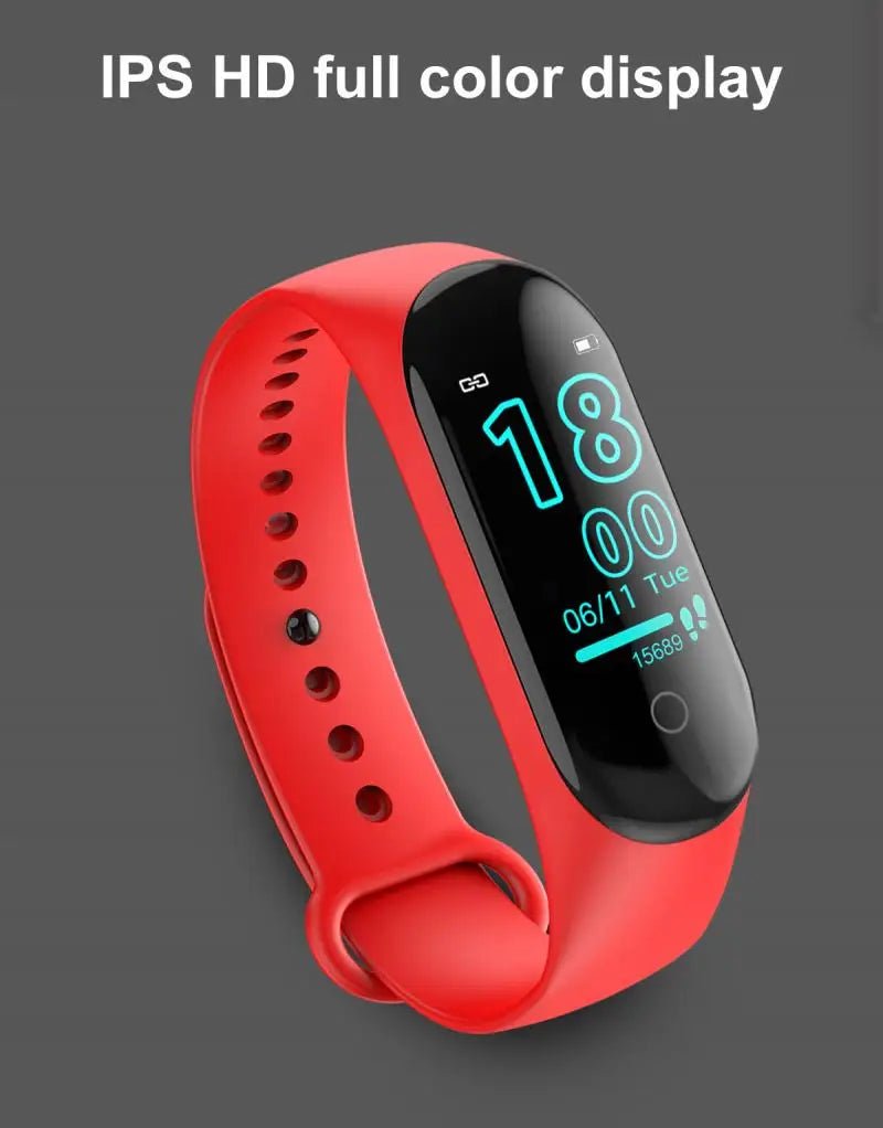 Bracelet intelligent sport M4 étanche montre intelligente intelligente électronique Bracelet intelligent podomètre Fitness Tracker tensiomètre - Golden High-Tech