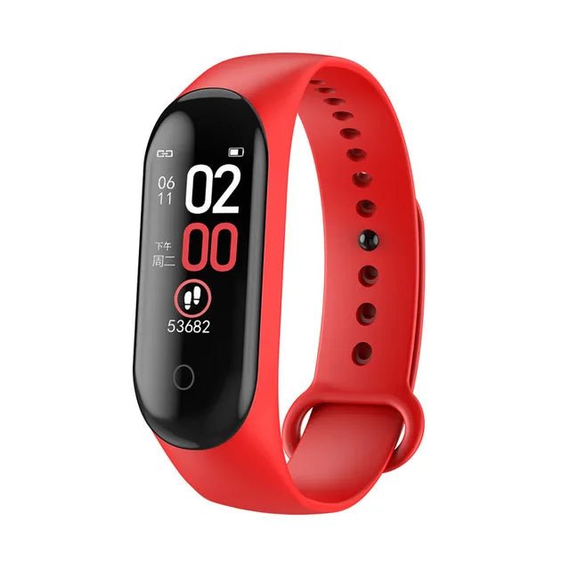 Bracelet intelligent sport M4 étanche montre intelligente intelligente électronique Bracelet intelligent podomètre Fitness Tracker tensiomètre - Golden High-Tech