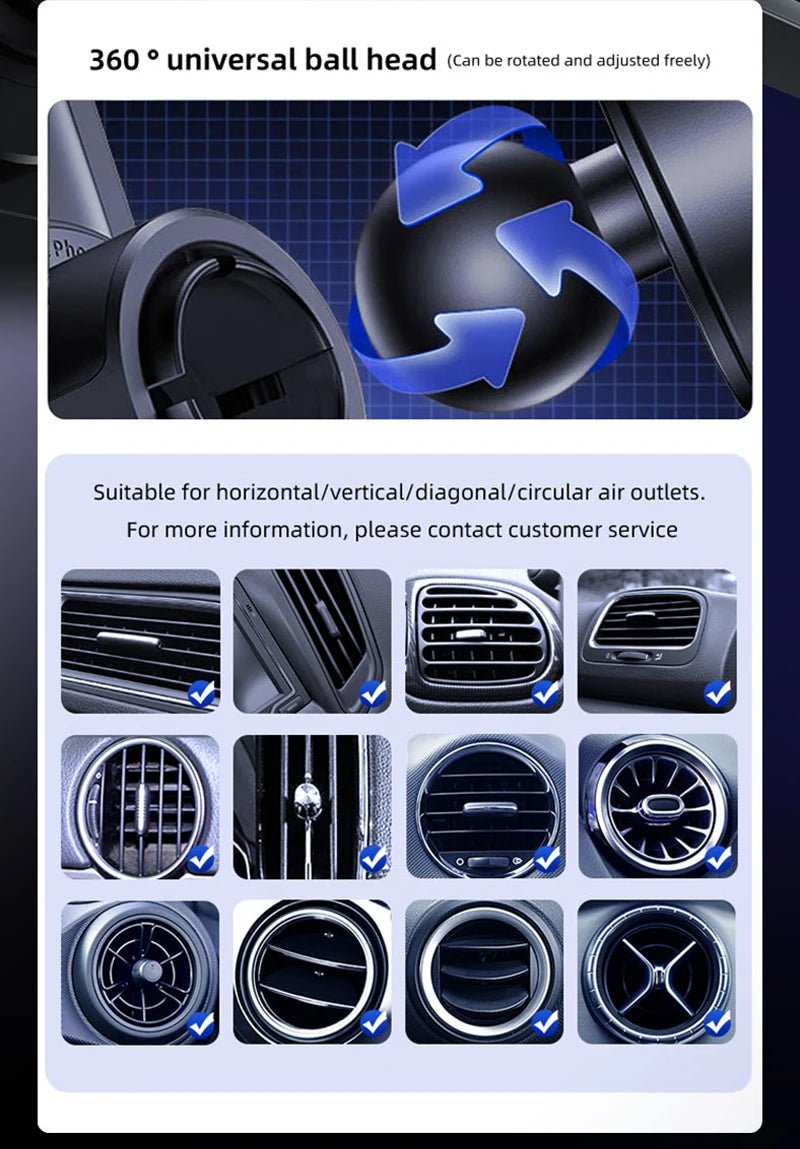 Car Phone Charger Phone Holder - Golden High-Tech