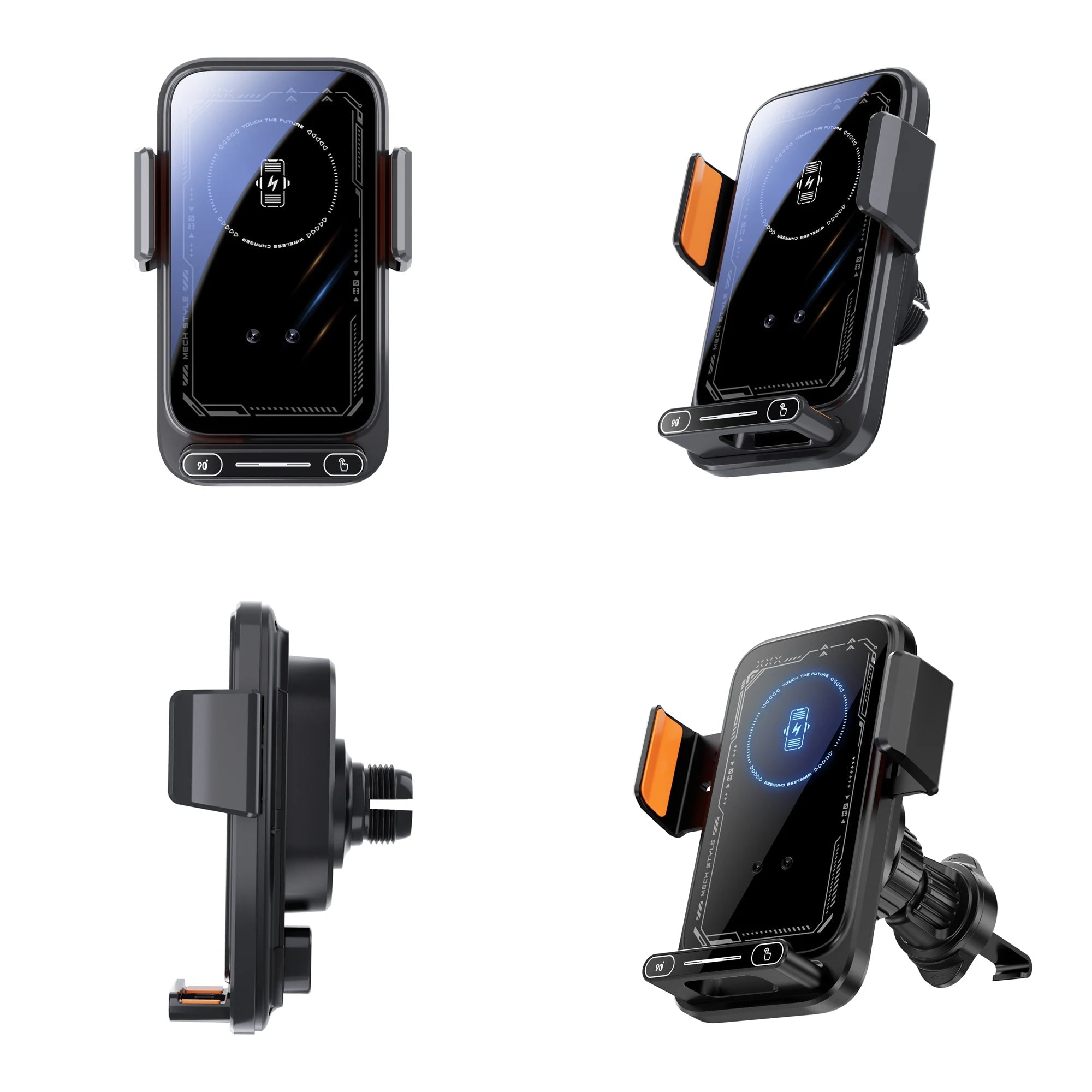 Car Phone Charger Phone Holder - Golden High-Tech