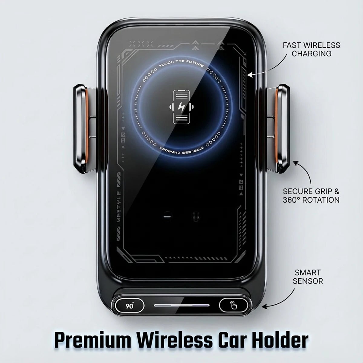 Car Phone Charger Phone Holder - Golden High-Tech