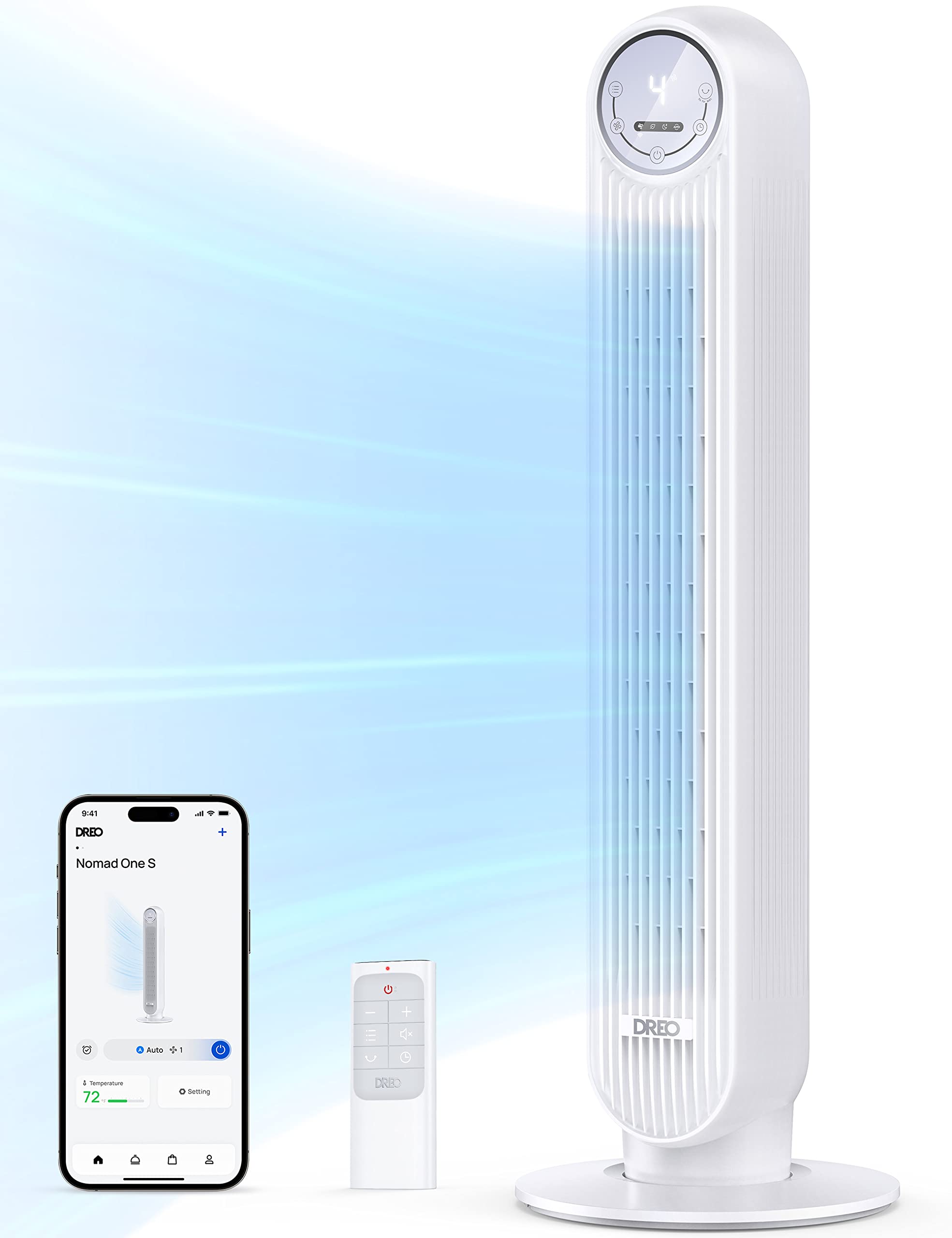 Dreo Ventilateur Tour Intelligent WiFi Silencieux - Golden High-Tech