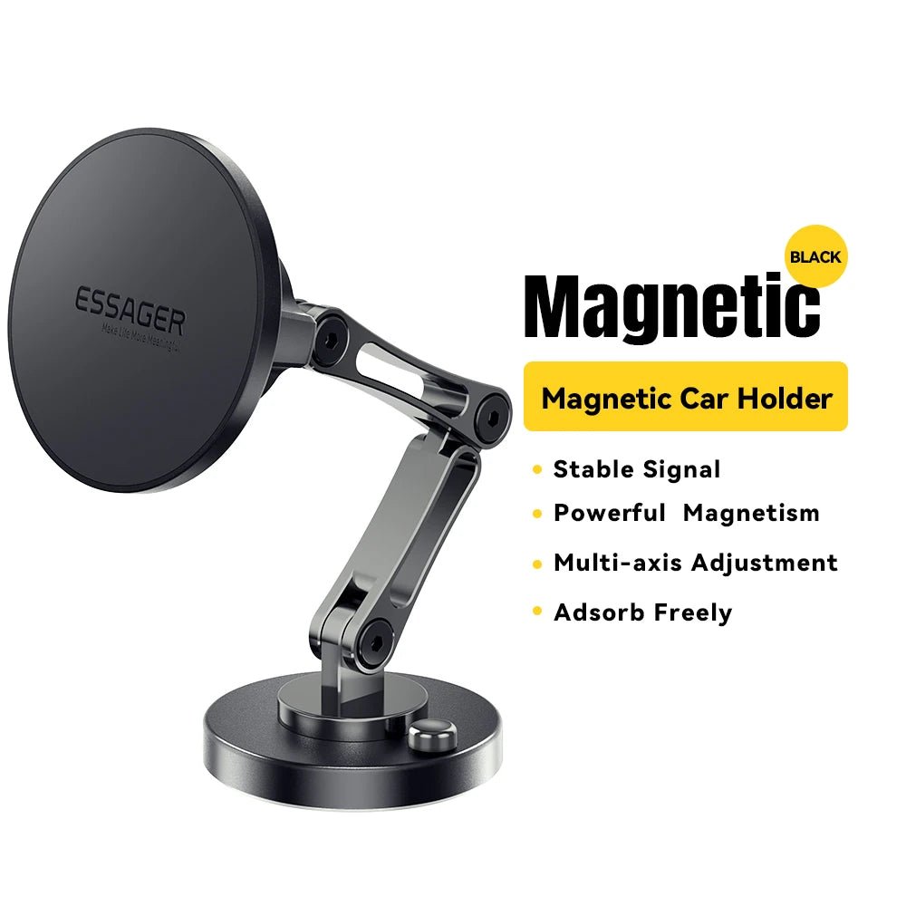 Essager Magnetic Wireless Charger Car Phone Holder 15W Fast Charging Easy Paste Mount Stand For Magsafe iPhone 15 14 13 Pro Max - Golden High-Tech