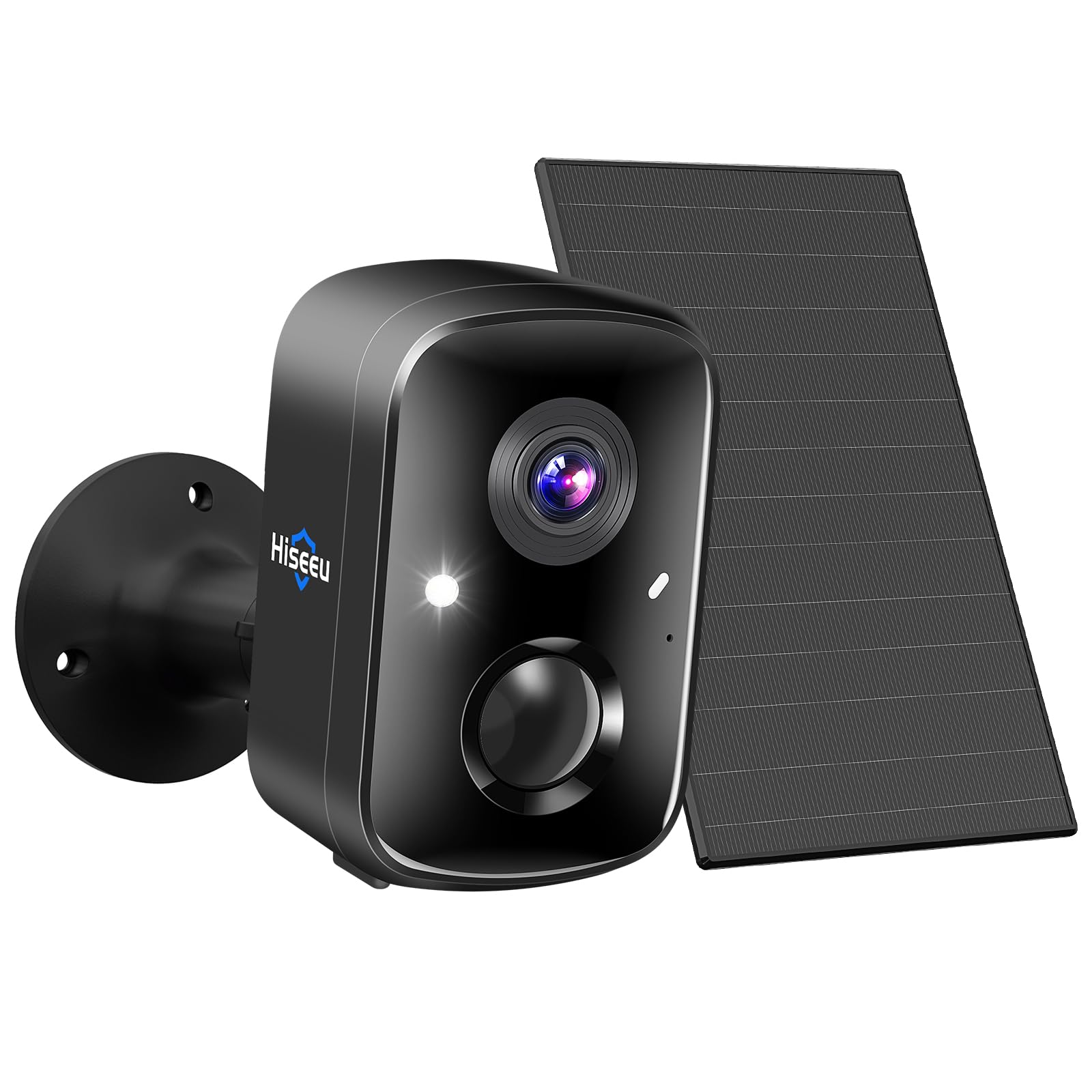 Hiseeu Solar Security Cameras Wireless Outdoor 2 Pack, Battery Powered 3K 4MP wifi Cameras for Home Surveillance, PIR/AI Motion Detection, Waterproof, Color Night Vision, 2-Way Audio, Cloud/SD Storage - Golden High-Tech