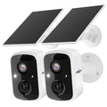 Hiseeu Solar Security Cameras Wireless Outdoor 2 Pack, Battery Powered 3K 4MP wifi Cameras for Home Surveillance, PIR/AI Motion Detection, Waterproof, Color Night Vision, 2-Way Audio, Cloud/SD Storage - Golden High-Tech