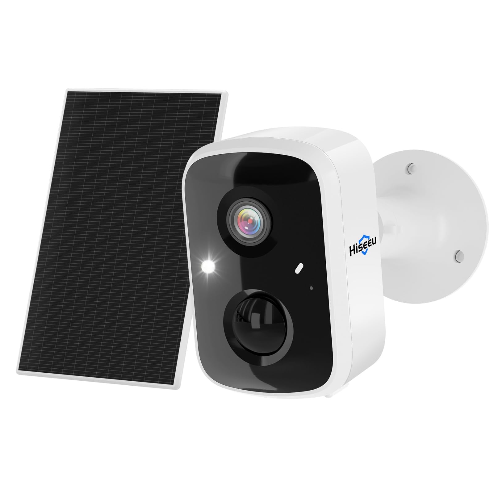 Hiseeu Solar Security Cameras Wireless Outdoor 2 Pack, Battery Powered 3K 4MP wifi Cameras for Home Surveillance, PIR/AI Motion Detection, Waterproof, Color Night Vision, 2-Way Audio, Cloud/SD Storage - Golden High-Tech