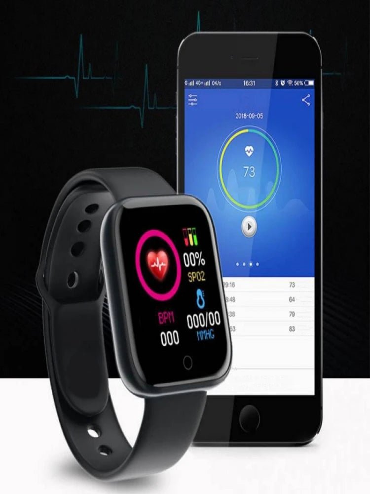 Hommes montre électronique Fitness Bracelet Smartwatch montre intelligente Y68 D20 moniteur de sommeil cadeau pour IOS Android Smartphones réveil - Golden High-Tech
