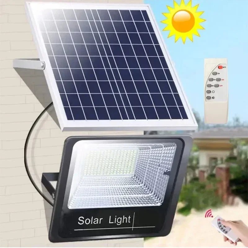 JVEE Projecteur Solaire 30W IP67 avec Télécommande - Golden High-Tech