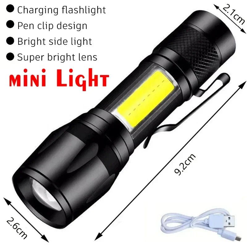 Lampe Tactique LED 100000LM Rechargeable pour Camping - Golden High-Tech