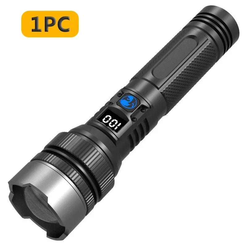Lampe Tactique LED 100000LM Rechargeable pour Camping - Golden High-Tech