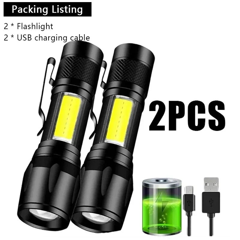 Lampe Tactique LED 100000LM Rechargeable pour Camping - Golden High-Tech