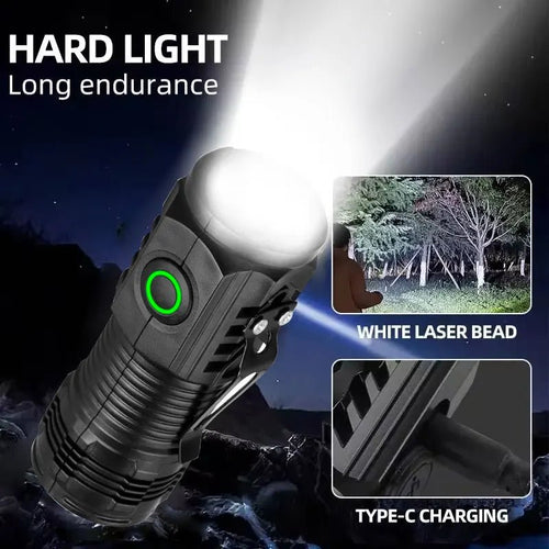 Lampe Torche Tactique LED 3 Cœurs Rechargeable - Golden High-Tech