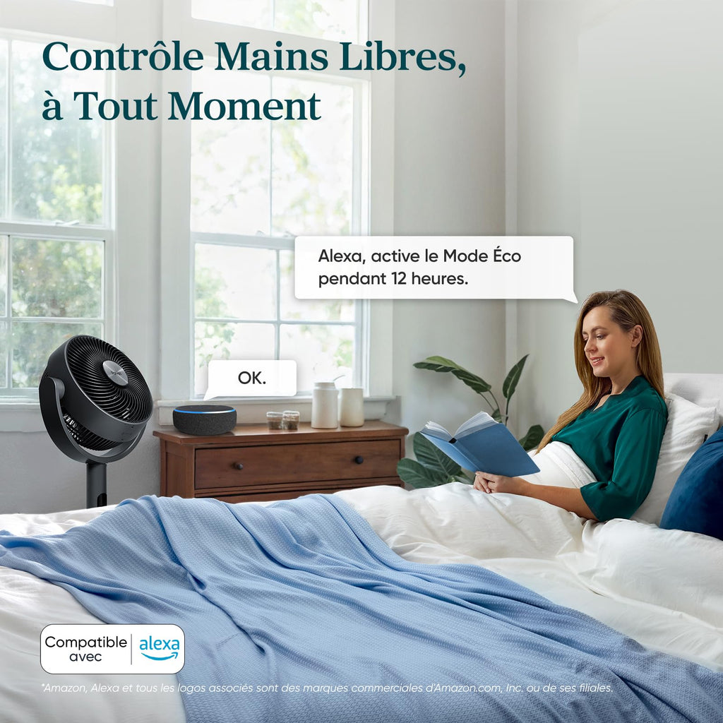 LEVOIT Ventilateur Wi-Fi Silencieux DC 12 Vitesses - Golden High-Tech