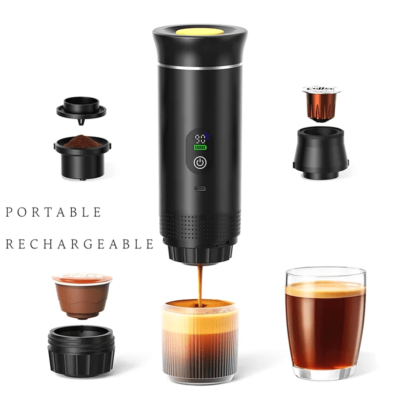 Machine à café électrique souple Portable, Machine à expresso auto-chauffante pour voiture de voyage pour le Camping - Golden High-Tech