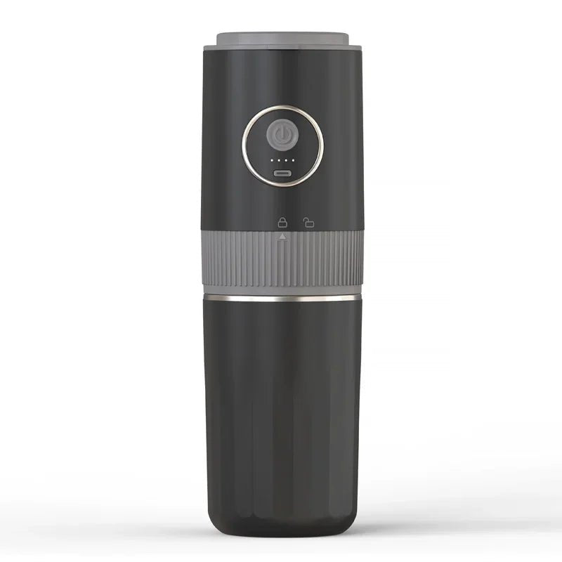 Machine à café portable sans fil 2-en-1 pour le camping en plein air - Broyeur de grains et cafetière manuelle portable - Golden High-Tech