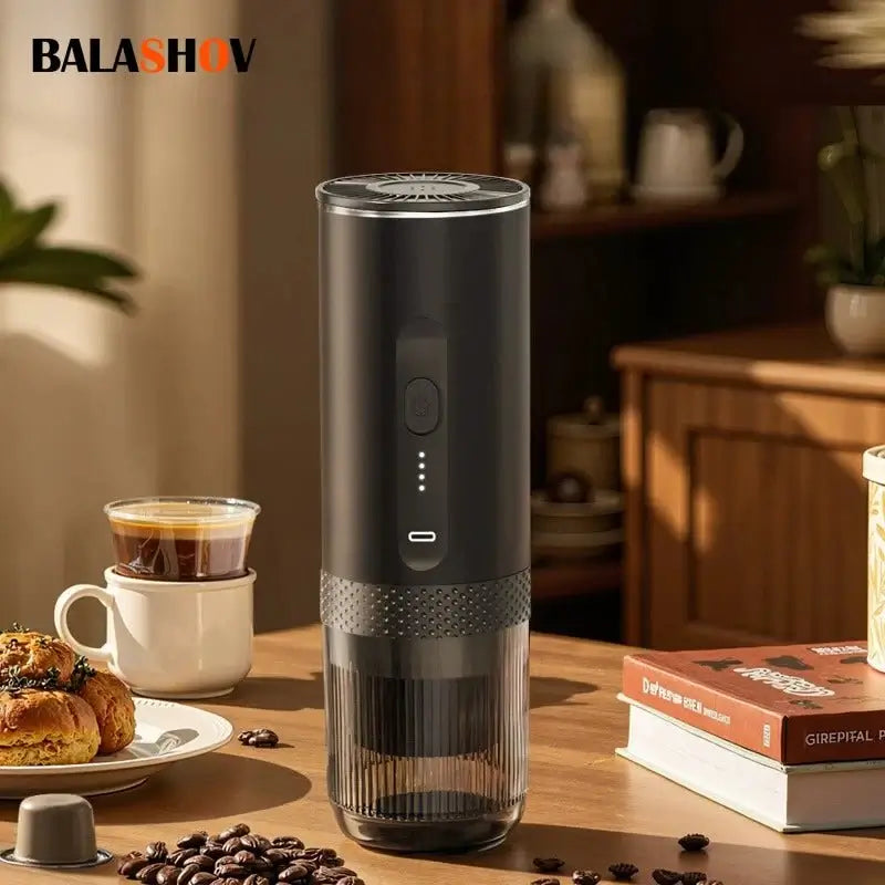 Machine à expresso Portable, 20 bars, chauffage, sans fil, Rechargeable - Golden High-Tech