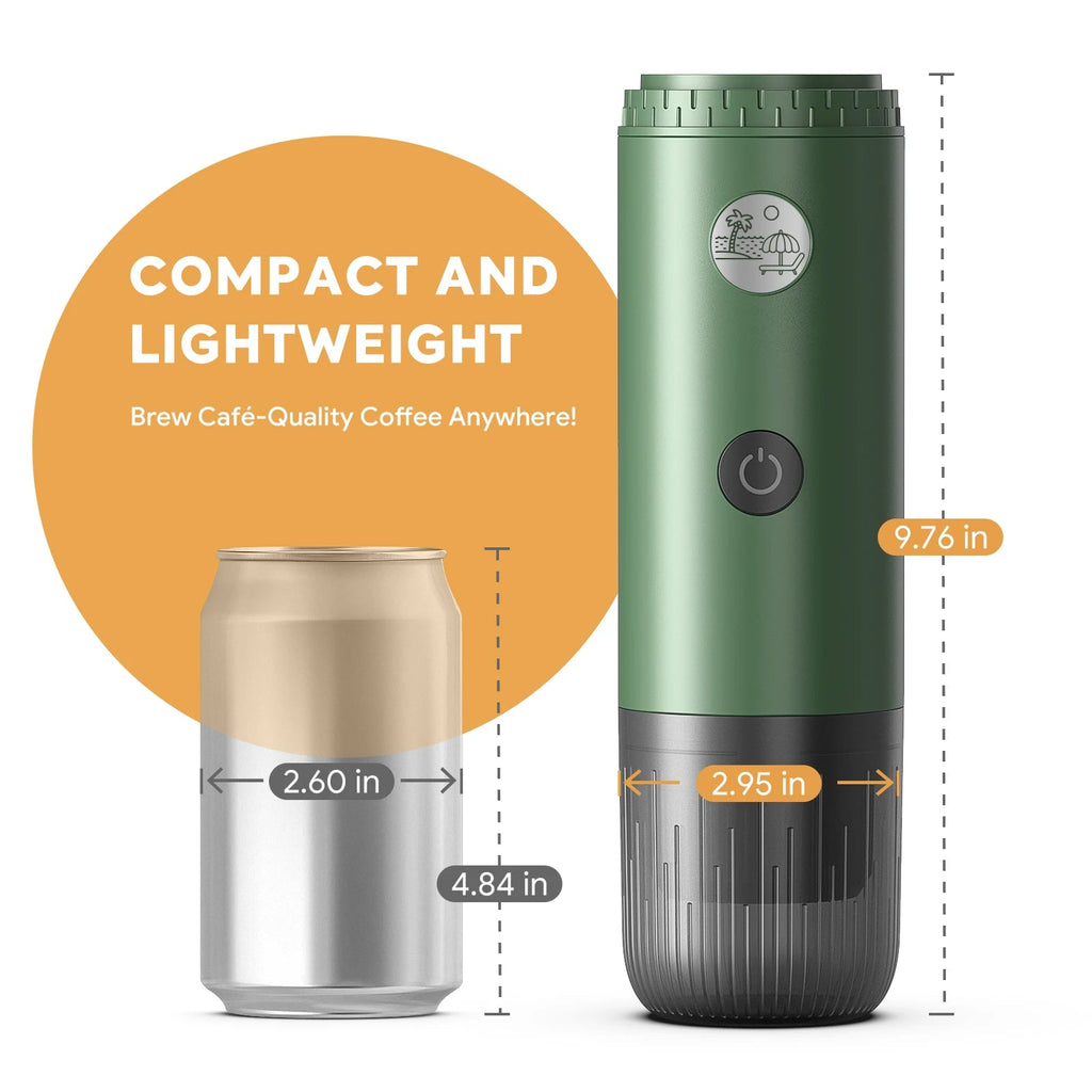 Machine à expresso Portable 3 en 1, cafetière de voyage pour Camping randonnée bureau auto-chauffante avec USB-C - Golden High-Tech