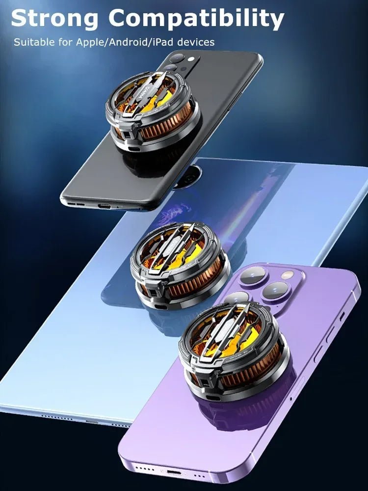 MEMO CX07 – refroidisseur de téléphone portable, ventilateur de refroidissement magnétique, radiateur pour PUBG Gaming, Clip arrière, dissipateur de chaleur frais pour Smartphones - Golden High-Tech