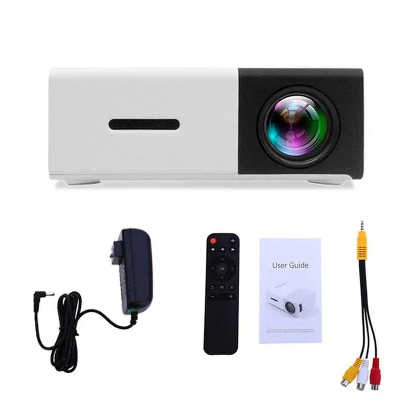 Mini Projector – 1080P Full HD Support, Portable LED Projector, 4K Video Playback, Multiple Connectivity Options - Golden High-Tech