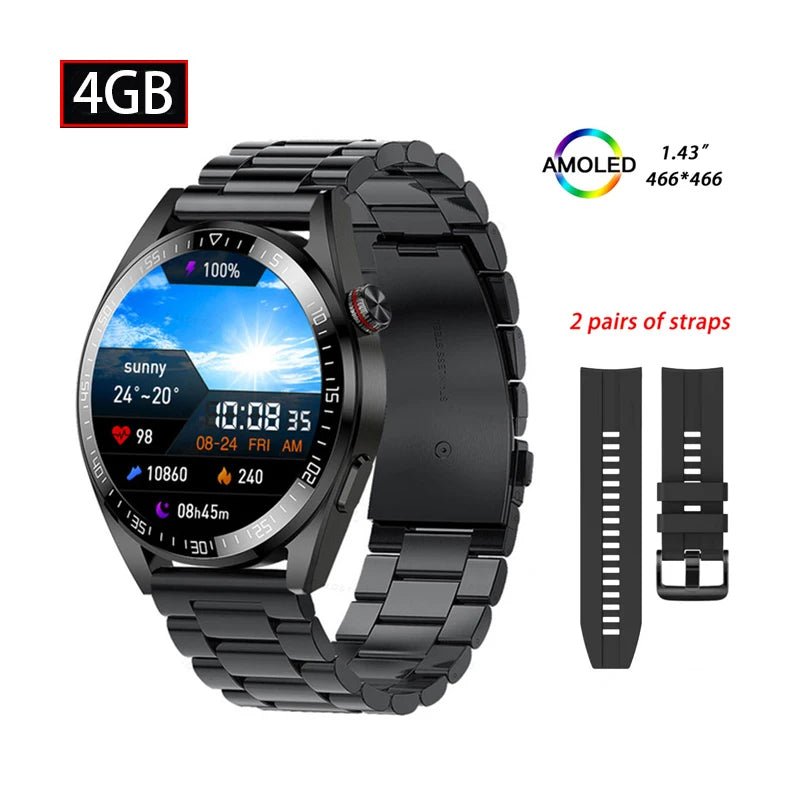 Montre intelligente AMOLED Z30 Pro pour hommes et femmes, montres-bracelets numériques, bracelet de fitness, musique locale, montre-bracelet électronique, 1.43" - Golden High-Tech