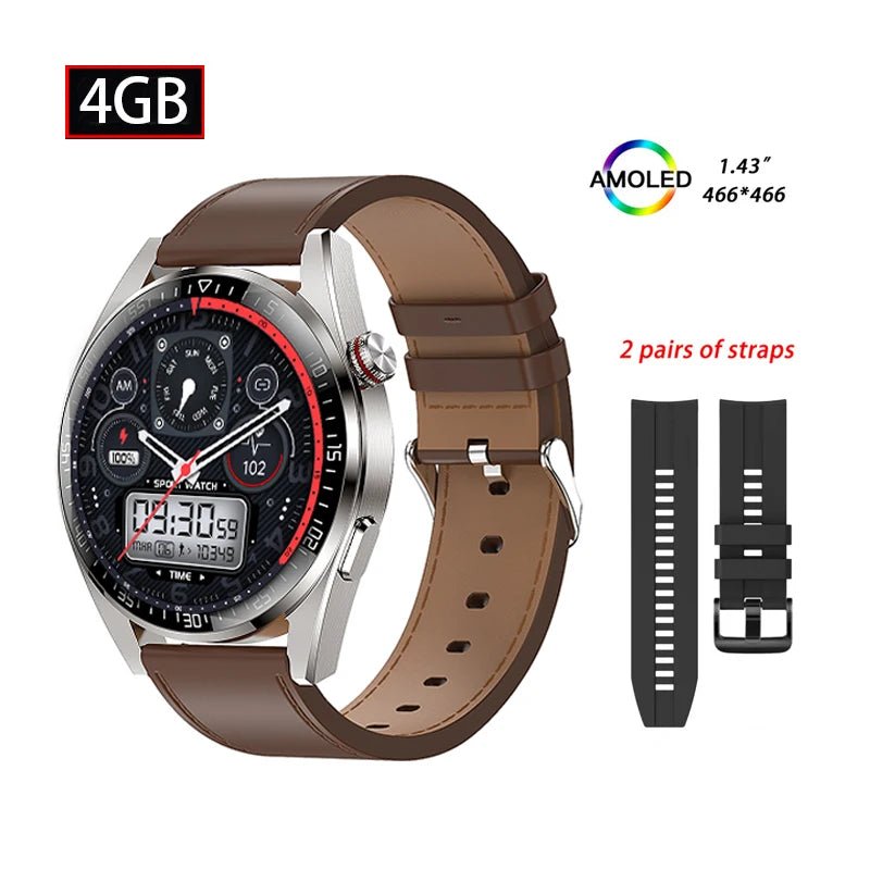 Montre intelligente AMOLED Z30 Pro pour hommes et femmes, montres-bracelets numériques, bracelet de fitness, musique locale, montre-bracelet électronique, 1.43" - Golden High-Tech