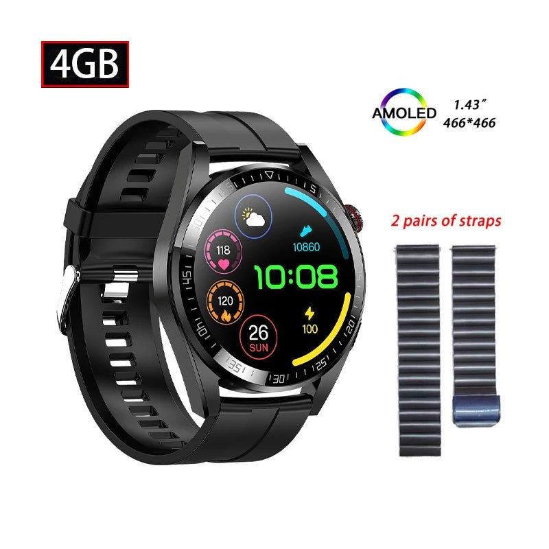 Montre intelligente AMOLED Z30 Pro pour hommes et femmes, montres-bracelets numériques, bracelet de fitness, musique locale, montre-bracelet électronique, 1.43" - Golden High-Tech