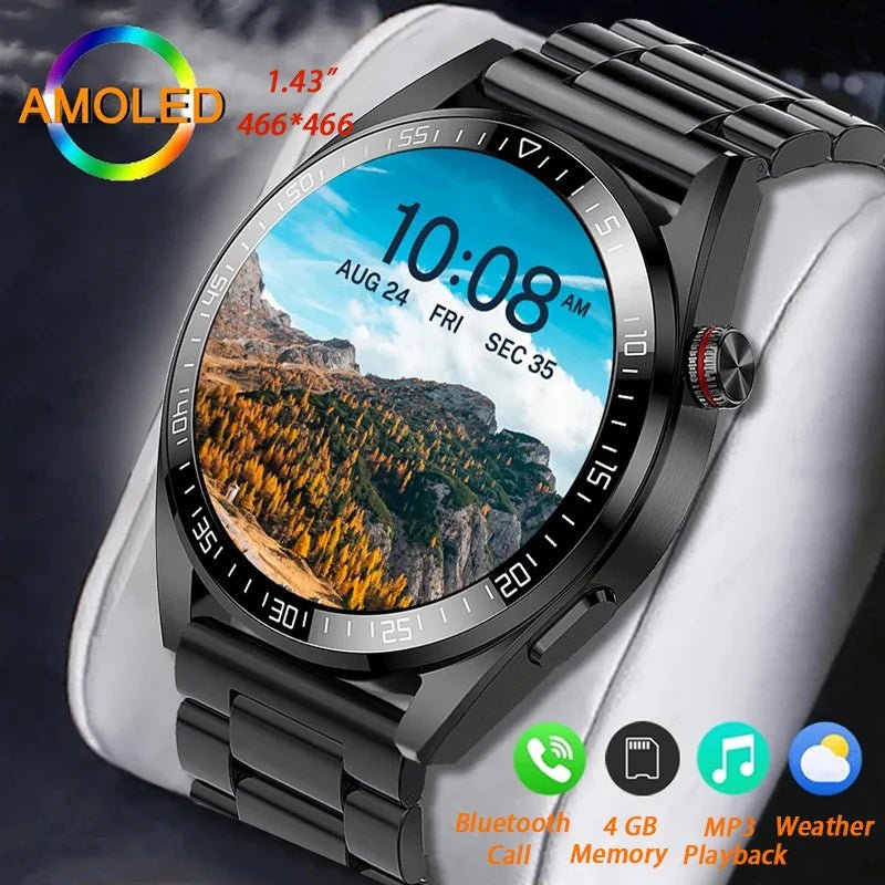 Montre intelligente AMOLED Z30 Pro pour hommes et femmes, montres-bracelets numériques, bracelet de fitness, musique locale, montre-bracelet électronique, 1.43" - Golden High-Tech