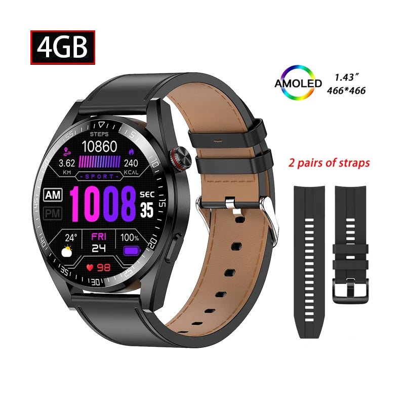 Montre intelligente AMOLED Z30 Pro pour hommes et femmes, montres-bracelets numériques, bracelet de fitness, musique locale, montre-bracelet électronique, 1.43" - Golden High-Tech