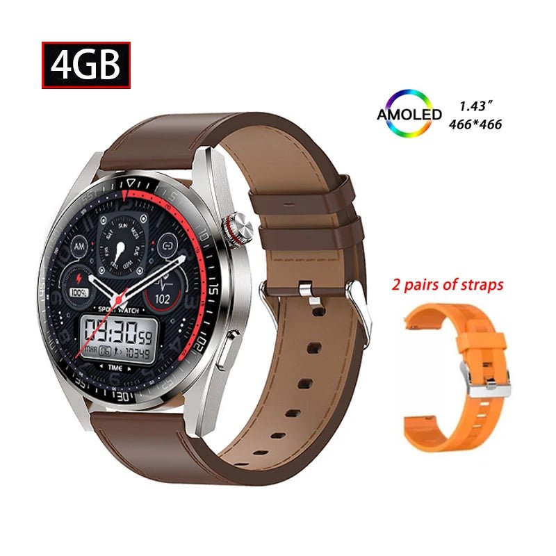 Montre intelligente AMOLED Z30 Pro pour hommes et femmes, montres-bracelets numériques, bracelet de fitness, musique locale, montre-bracelet électronique, 1.43" - Golden High-Tech