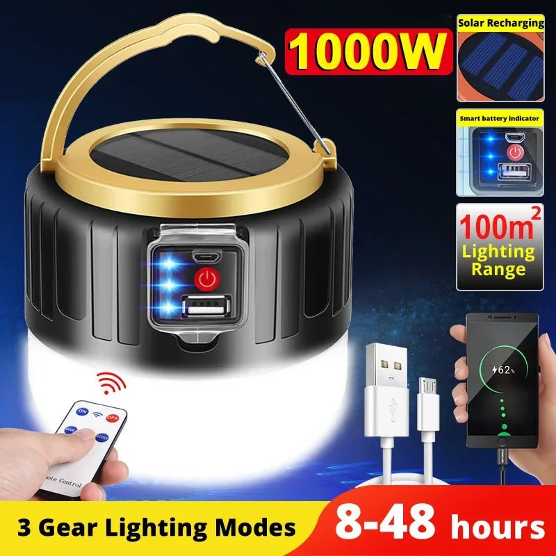 Projecteur LED Camping Rechargeable Multifonction