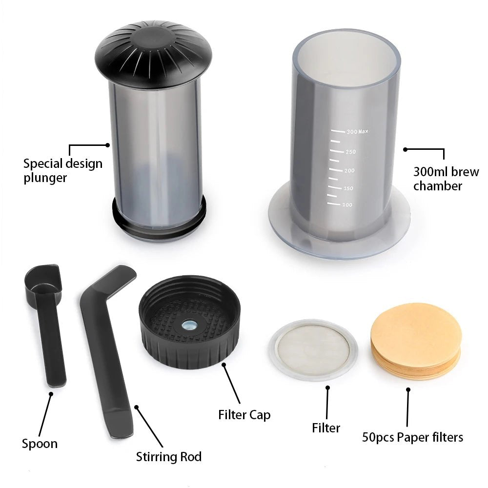 Pour AeroPress Machine expresso Portable - Golden High-Tech