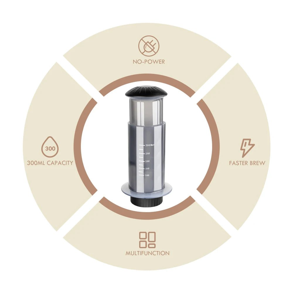 Pour AeroPress Machine expresso Portable - Golden High-Tech