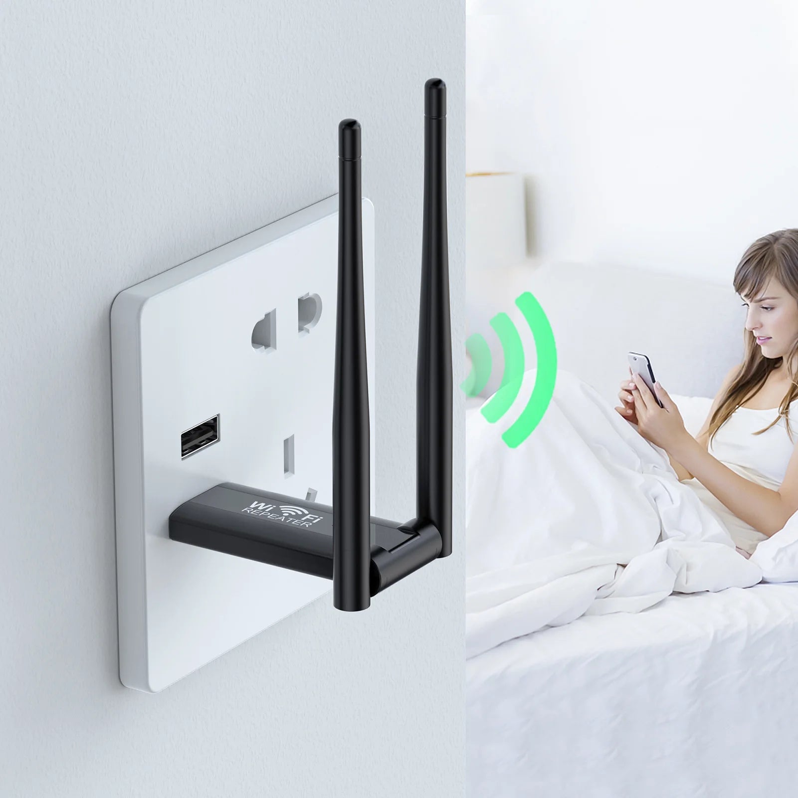 Répéteur WiFi USB 2.4G 300Mbps Amplificateur de Signal - Golden High-Tech