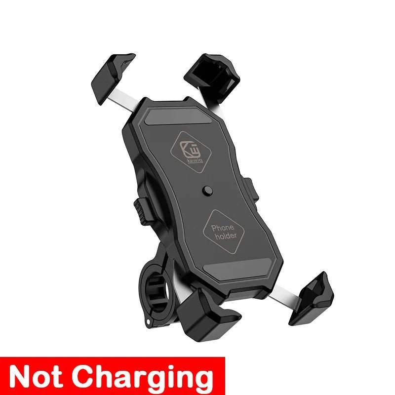 Support de téléphone portable pour moto avec chargeur sans fil USB Qi QC 3.0, support de smartphone pour moteur de scooter et vélo de course - Golden High-Tech