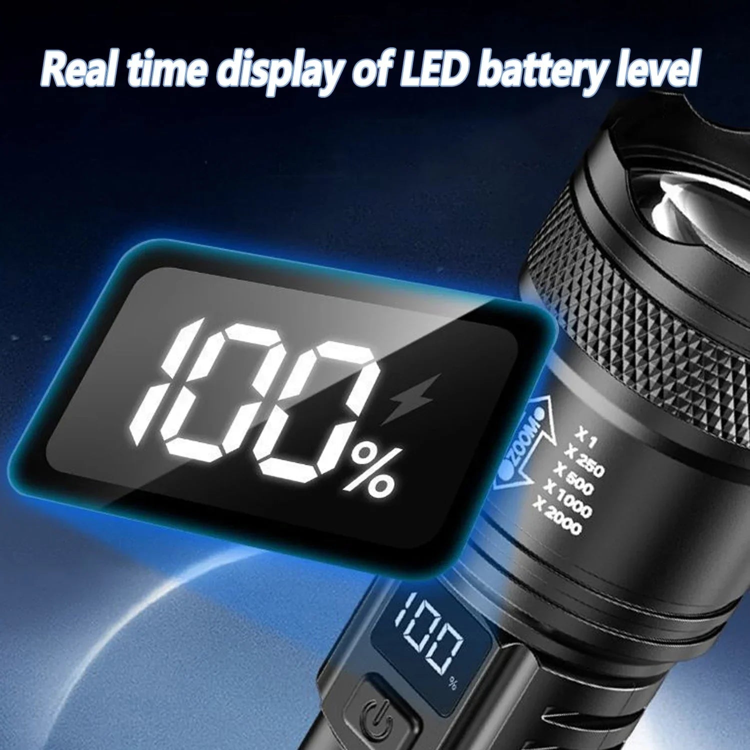 Torche LED P50 Haute Puissance 2000LM - Golden High-Tech