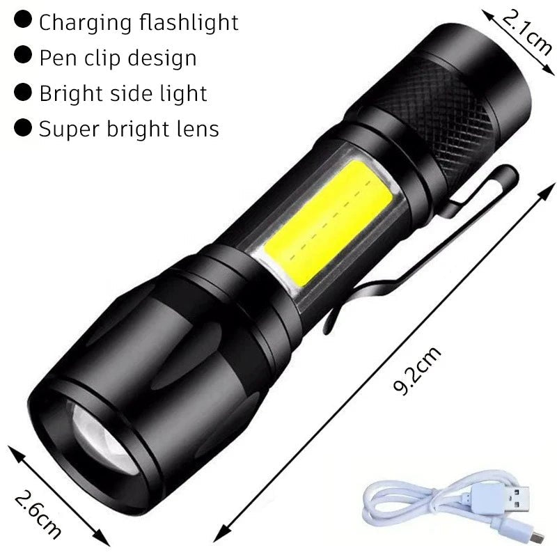 Torche LED P50 Haute Puissance 2000LM - Golden High-Tech