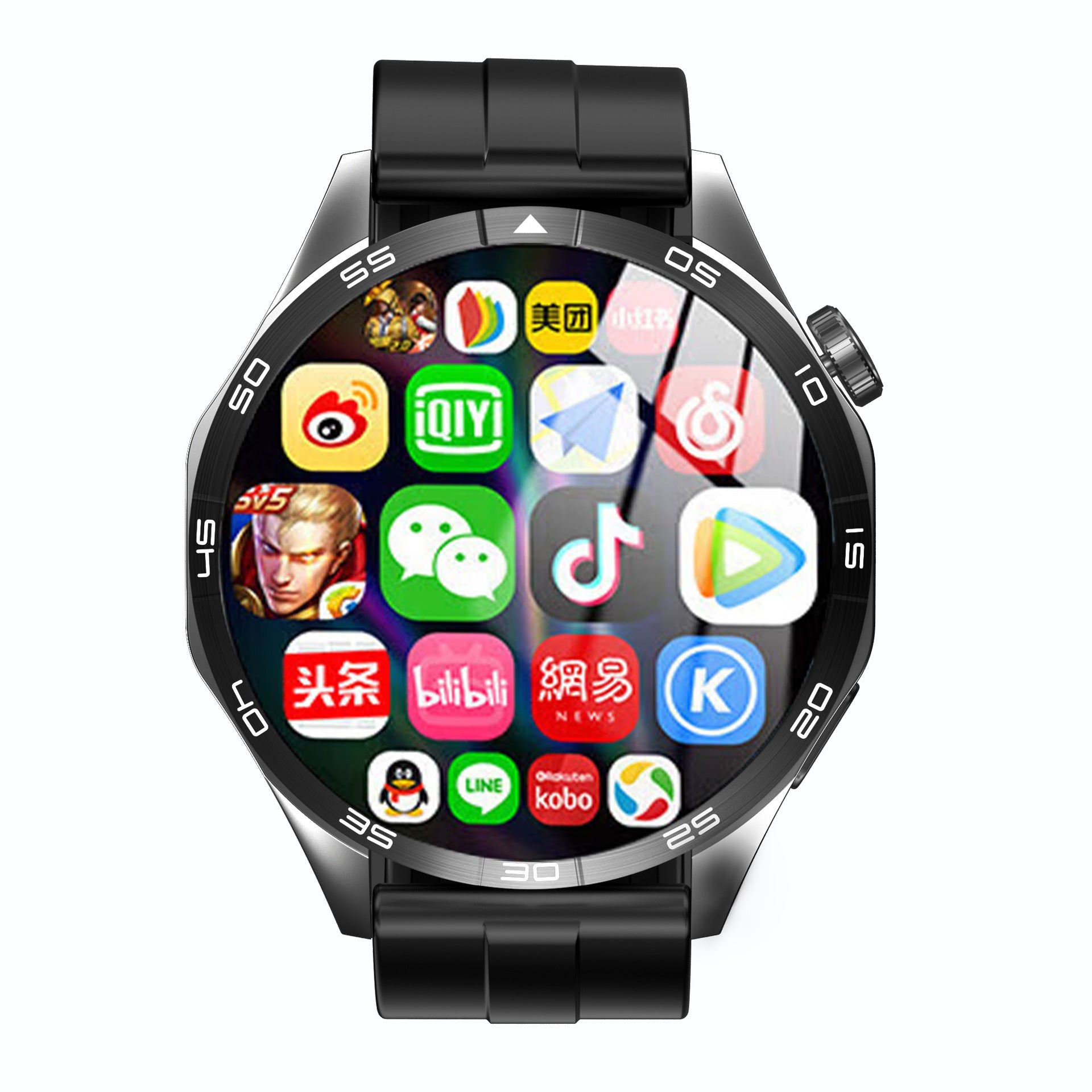 WATCH 4 Cellular Card Smart Watch Free Download Running Single Camera nfc Game Heart Rate Monitoring - Golden High-Tech