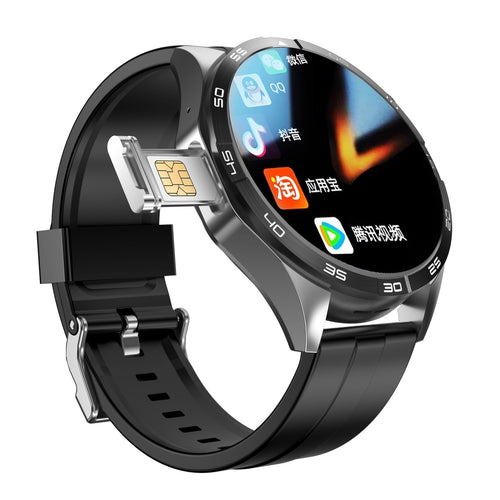 WATCH 4 Cellular Card Smart Watch Free Download Running Single Camera nfc Game Heart Rate Monitoring - Golden High-Tech